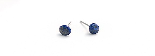Cercei micuti cu Lapis Lazuli  - 5 mm -  Cercei Lapis cu surub  - Cercei Zen