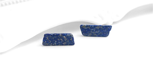 Cercei lungi cu Lapis Lazuli  -  18  x 7 mm-  Cercei Lapis cu surub  - Cercei Zen