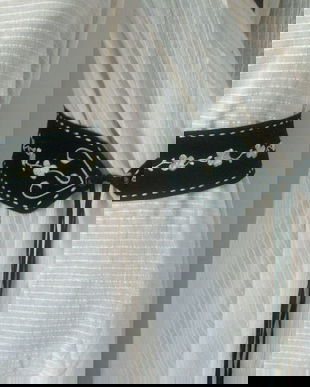 CUREA BRAU PIELE BRODERIE MATASE