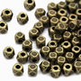 10buc. Distantiere fatetate, gravate, bronz 3,5x3,5mm (10buc) Cod :  BZLAK 125