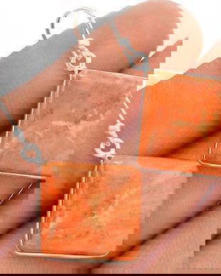 Ag373 - Cercei cu tortite, argint 925, coral natural italian, romb