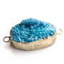 Conector agata druzy galaxy electroplacata cu aur