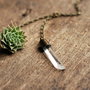 Colier in  Y  cu Lemurian seed Quartz - Colier cristal de cuart
