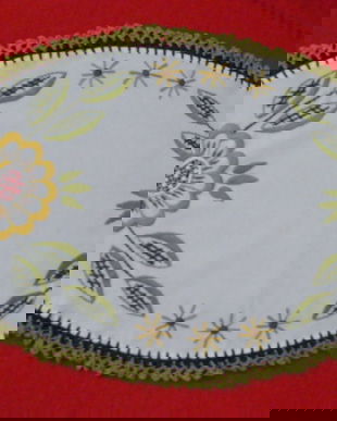 Mileu oval cu broderie