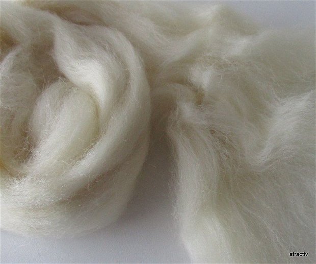 lana  fina-alb natural-50g