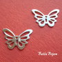 Fluturas din argint rodiat aprox 0.6x12.5x18 mm