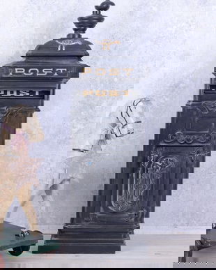 CUTIE POSTALA NEAGRA DE PODEA DIN METAL