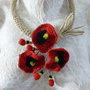 Colier "Buchet cu maci"