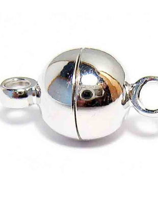 Inchizatoare cu magnet, 11.5x6 mm, argintie