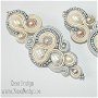 Rezervati - Cercei pentru mireasă – cercei cu perle, cercei candelabru, cercei crem cu argintiu