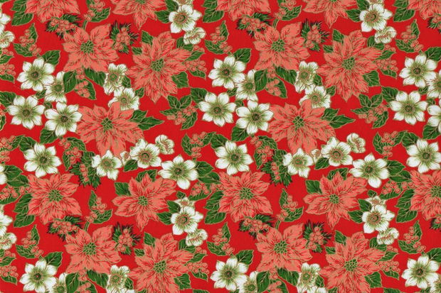 GoldenPoinsettiaC - 30x140cm - subtire - Christmas - Tehida