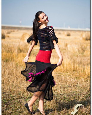 rochie crosetata , de toamna