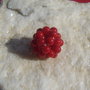 Sfera tesuta din margele de coral rosu aprox 15 mm