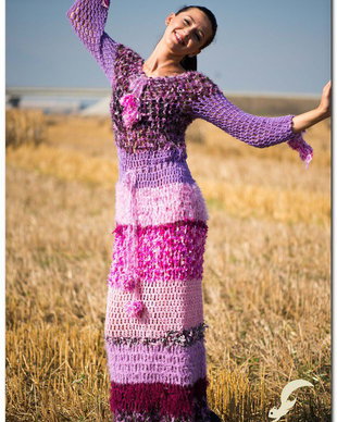 rochie crosetata, de toamna/iarna, boho chic ,trendy,