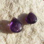 (2 bucati) Briolete ametist aprox 7x13x18 mm perechea nr. 1