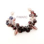 Purple drops - bratara din margele de sticla