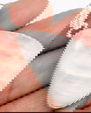 Ag362 - Pandantiv, argint 925, selenite, alb frosted