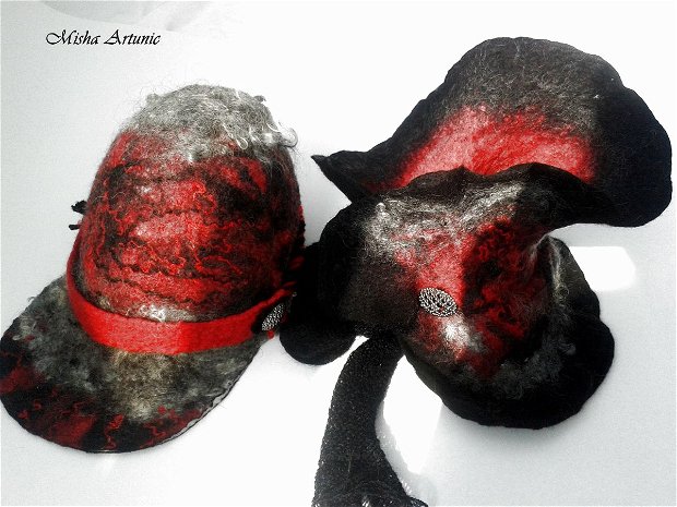 Sapca impaslita - Black& Red - rezervat