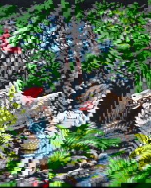 Scufita rosie pictura pe stofa