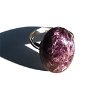 Inel delicat din Argint 925 si Charoit mov oval  IN317  Inel violet, inel romantic, inel pietre semipretioase, inel reglabil
