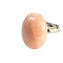 Inel delicat din Argint 925 si Cuart roz oval – IN319 – Inel roz, inel romantic, inel pietre semipretioase, inel reglabil