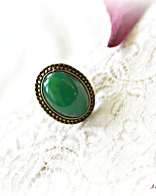 Inel Agata verde Rezervat