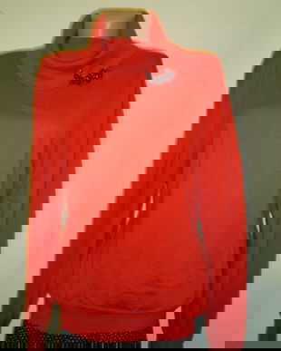 Pulover merinos fin ,rosu