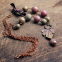 Colier pastel de toamna - vintage