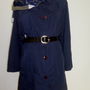 Trench scurt bleumarin