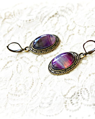 Cercei Agata violet