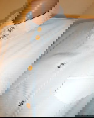 Bluza fina din matase bleu pal