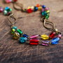 Double rainbow - colier lung cu margelute vintage multicolore