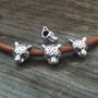 Charm - slider, distantier cap de leopard ,tip pandora 13x12mm Cod :  SALAK 282