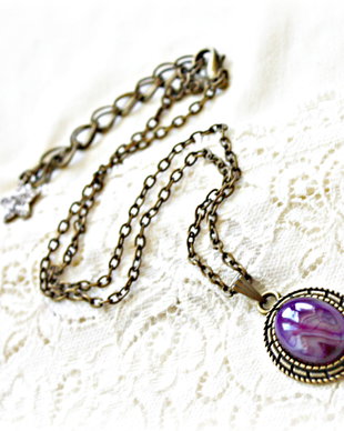 Colier Agata violet
