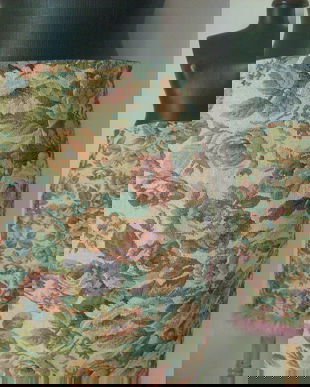 FUSTA BROCARD FLORAL SI BLANA NATURALA