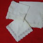 Set 3 batiste fine cu dantela