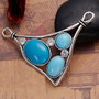 Pandantiv link boho argintiu antichizat 67x45mm Cod :  SALAK 290