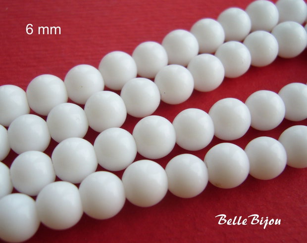 Agate albe 6 mm