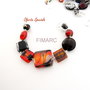 ''Foc''- bratara din margele de sticla-Oferta speciala