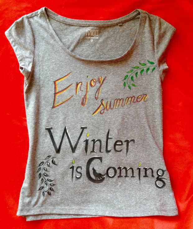 Tricou pictat Winter is coming