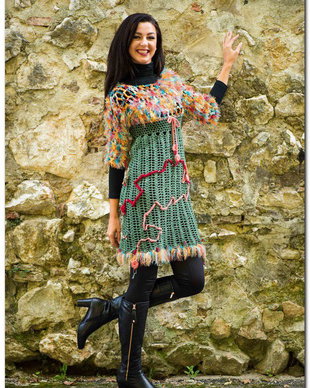 rochie crosetata , de toamna /iarna