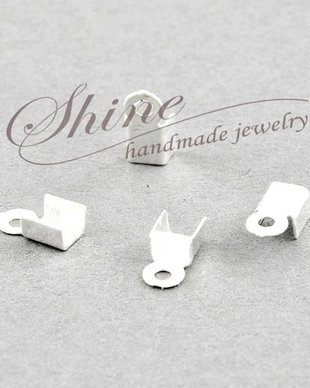 Capat de snur argintiu, 6x3x2.3mm