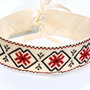 Brau cu broderie  traditionala romaneasca, pe panza taraneasca