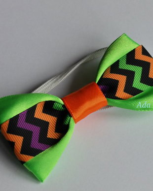 Mini-papion zig-zag verde-petrecere Halloween
