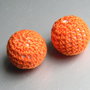 Margele plastic cu invelis textil crosetat