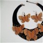 colier handmade unicat- Golden Butterfly