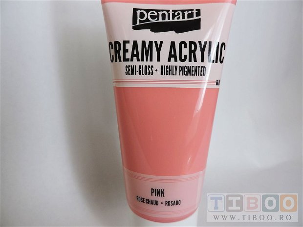 Vopsea acrilica cremoasa cu continut ridicat de pigmenti- 60 ml- pink