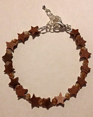 Bratara pietre semi pretioase stelute goldstone