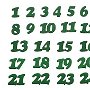 Figurine din fetru- numere advent 1-24 verde