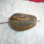 Pandant din agata crab fire in nuante de maron aprox 10x23x30 mm